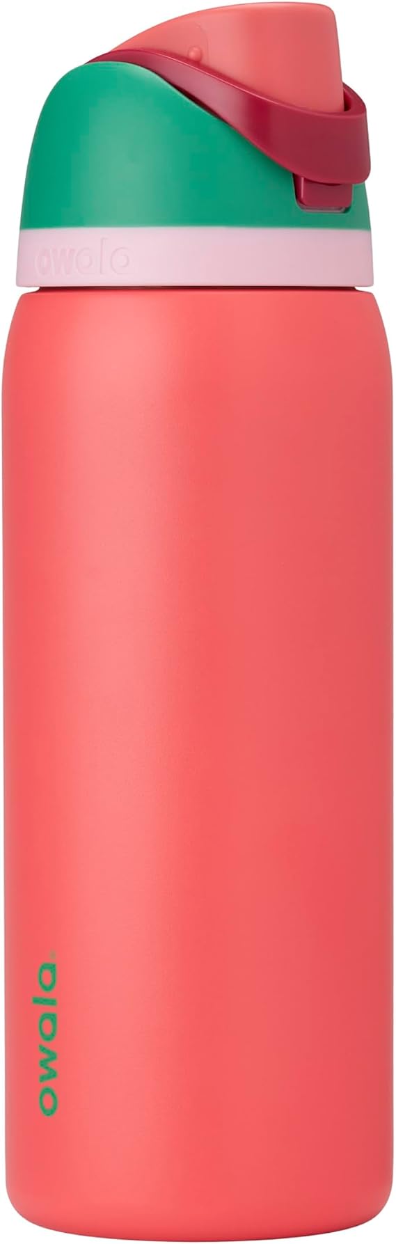 Owala FreeSip Insulated Stainless Steel Water Bottle, 945ml, Strawberry Field