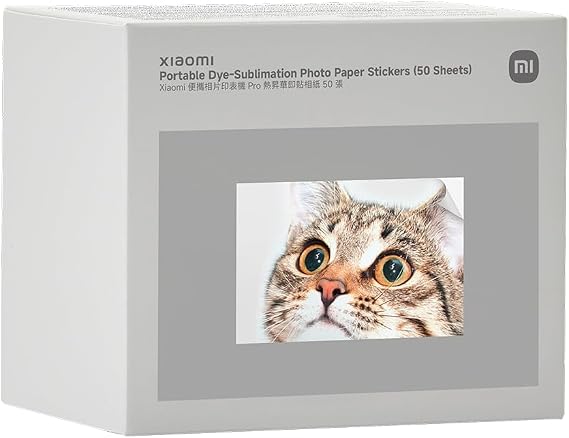 Xiaomi 50 Pcs Portable Sublimation Photo Stickers Instant Photo Print with Sticker Mat Auto Laminate 3 Inch Fun Photos