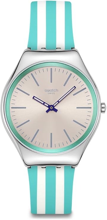 Swatch Unisex Casual Watch Green Stainless Steel Quartz Beach Hour
