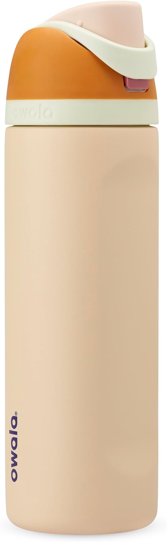 Owala FreeSip Insulated Stainless Steel Water Bottle with Straw for Sports and Travel, BPA-Free, 24-oz, Orange/Tan (Water in The Desert)