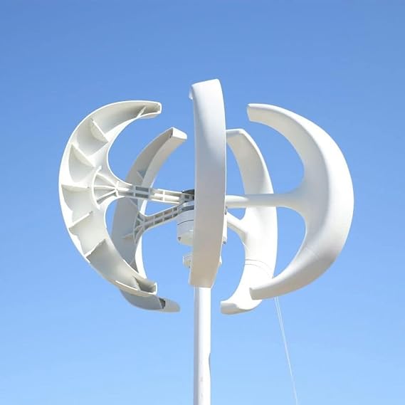 Wind Generator, 400W 600W 800W 1000W 1200W DC 12V 24V 5 Blade Wind Turbine Generator Set Vertical Wind Turbine Kit for Electricity Producer Equipment,12V-1200W