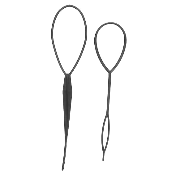 FOMIYES 2 Pcs Hair Accessories Crochet Tools Braiding Hair Accessories Topsy Tail Hair Styling Accessories Girl Hair Accessories Braid Hairstyles Crochet Braids Hairstyle Maker Bun