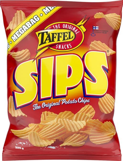 Taffel Sips salted chips 10 Packs of 325g 115oz