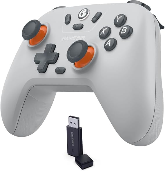 GameSir Nova Lite Wireless Controller – 2.4G & Bluetooth Gamepad for Windows PC, iPhone, Android, Switch & Steam Deck – Hall Effect Triggers, Turbo Function, Rumble Vibration (Gray)