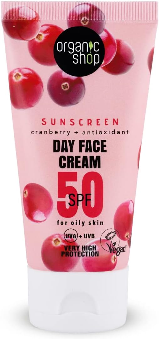 Organic Shop Suncare Day Face Cream 50 SPF Oily skin, 50 ml