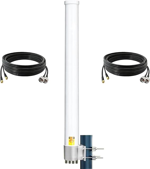 Omni 4x4 MIMO 5G Antenna for T-Mobile, Outdoor 4G LTE Antennas N71 Cellular Hotspots Router Gateways, 600-6000MHz, 10meter Cable SMA