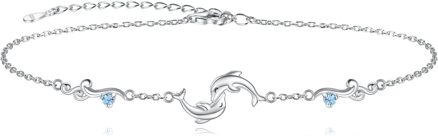 MANBU Sterling Silver Anklet for Women