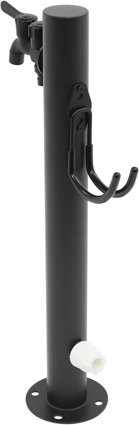 Outdoor Garden Water Column with Faucet,Vertical Freestanding Floor Mounted Stainless Steel Faucet with Brass Valve,Farm Pasture Backyard Irrigation Washing Water Column, Side/Bottom Water Inlet