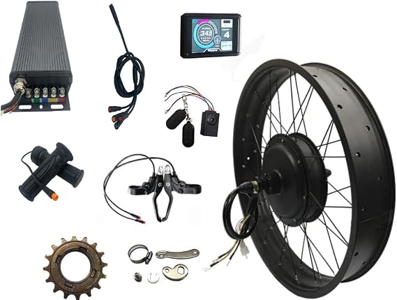 NBPOWER 5000w electric Fat Bike conversion kit sabvoton controller 100KM/H max speed, with TFT color display system,single Speed Freewheel
