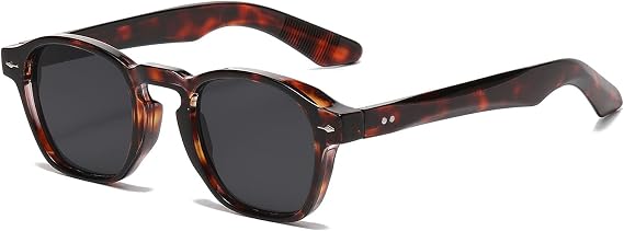 Gleyemor Fashion Sunglasses for Men Women Tortoise Shell Sunglasses Trendy Unisex Style UV400 Protection Shades