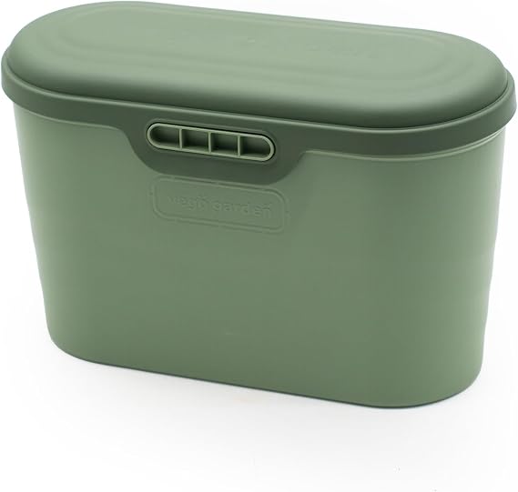 Vego Garden Heavy-Duty Hanging Garden Toolbox, Weather-Resistant Durable Polymer, Holds Up to 44 lbs, Features a Rounded Lid Basil Green