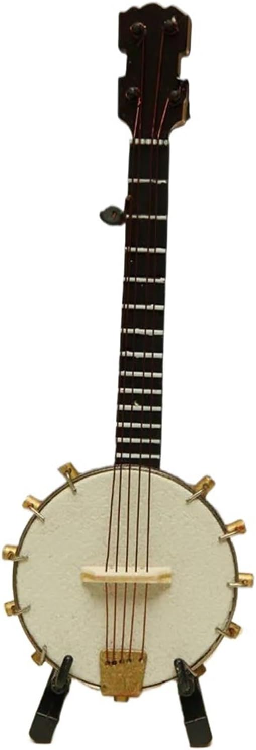 Model Musical Ornaments 10/14cm Miniature Banjo Mini Banjo Musical Instrument Model Ornament Home Decoration(14cm)
