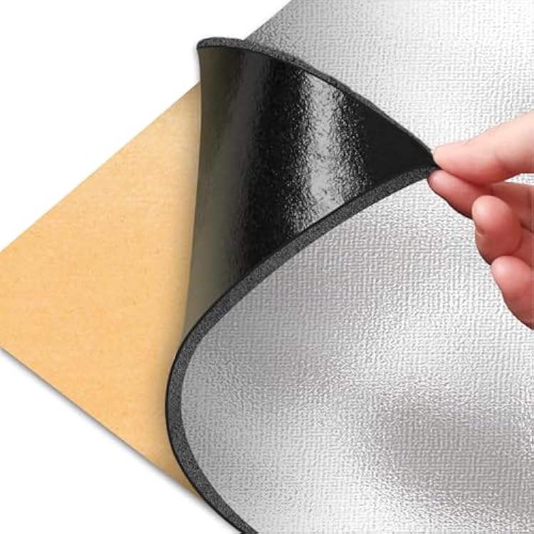 3in1 Sound Deadening Mat, 236mil 5sqft Butyl & Closed Cell Foam & Glass Fiber Sound Deading Material for Cars Sound Deadener for Cars, Auto Noise & Heat Insulation and Vibration Damping
