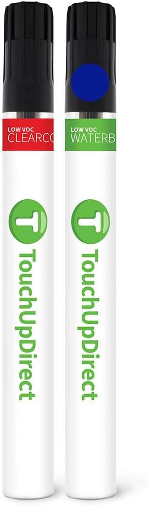 TouchUpDirect 42M Deep Crystal Blue Pearl Compatible with Mazda Exact Match Touch Up Paint Brush - Essential Kit