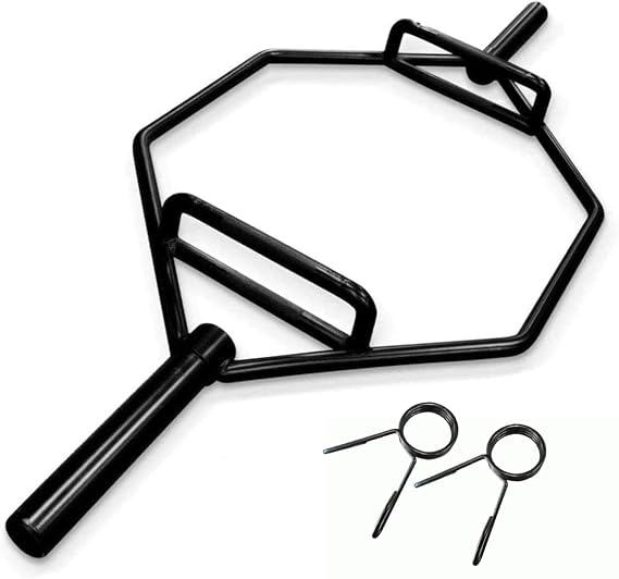 Olympic Hex Bar, Trap Bar 56" Chrome Finish Hex Weight Lifting Bar Deadlift Bar with Two-Handle, for Squats, Deadlifts, Shrugs Power Pulls, 1000Lbs Weight Capacity