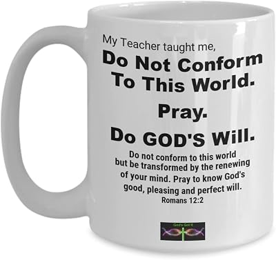 Gods Got It Mug teacher taught me romans 122Scripture, Bible, Verse, Christian, Holy Spirit, Jesus, Pastor, Faith, Mom, Dad, Friend, Sister, Brother
