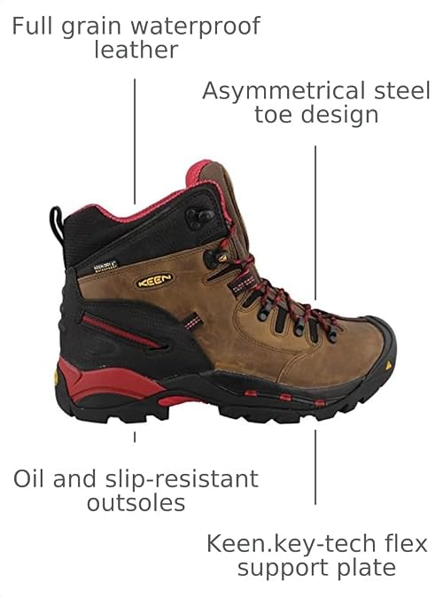 KEEN Utility Men's Pittsburgh 6" Leather Waterproof Steel Toe Work Boots