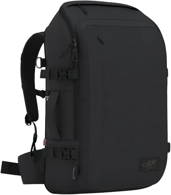 Cabinzero Adventure Backpack 42L, Carry On Flight Approved Cabin Bag & Hand Luggage with Airflow Back Panel & 17" Laptop Sleeve, Water Resistant