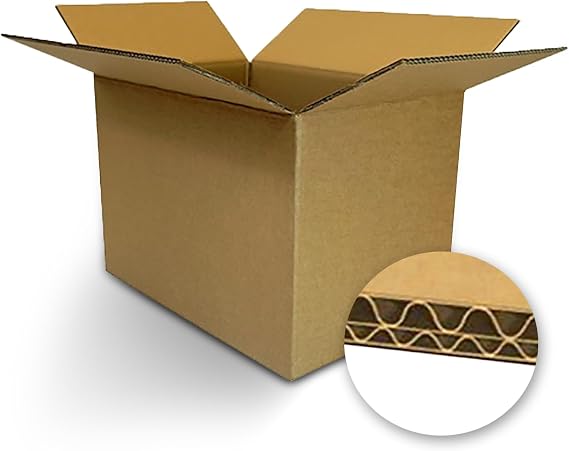 Double Wall Brown Cardboard Boxes - Cardboard Shipping Boxes Mailing Postal Heavy Duty House Moving Removal 610x457x457mm 24x18x18 inches (Pack of 5)
