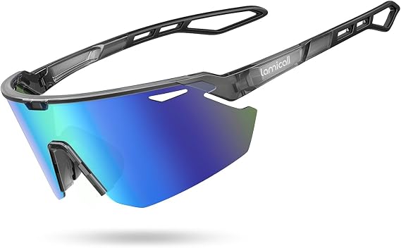 Lamicall 24g Polarized Sports Sunglasses for Men Women - UV400 Protection Sun Glasses for Baseball Running Cycling Fishing