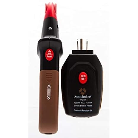 Southwire Circuit Breaker Finder Kit - Quickly Identifies Correct Breaker Without Power Disruption - UL Listed, 120V Compatibility, Transmitter & Receiver