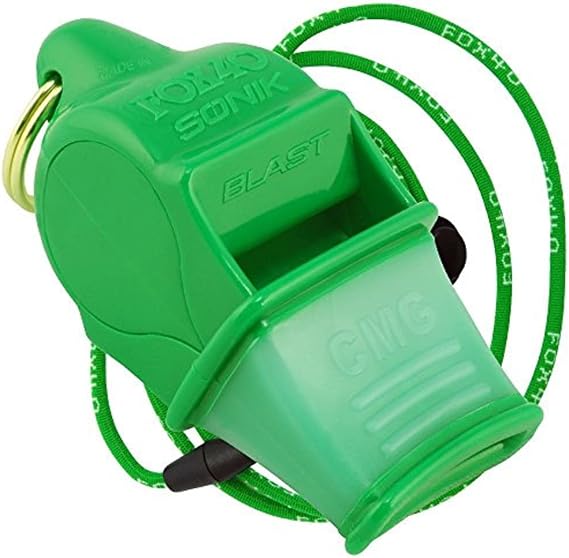 Fox 40 Sonik Blast CMG Pealess Safety Whistle 120 dB Green 9203-1408