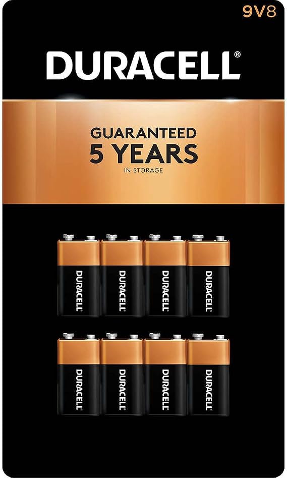 Duracell 9V Alkaline Batteries 8 Count