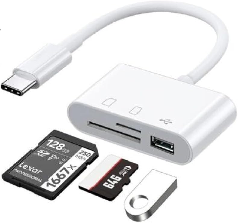 Alfais 5232 Usb Type C To Sd Microsd Tf Kart Okuyucu Usb 3in1 Çevirici Dönüştürücü Adaptör