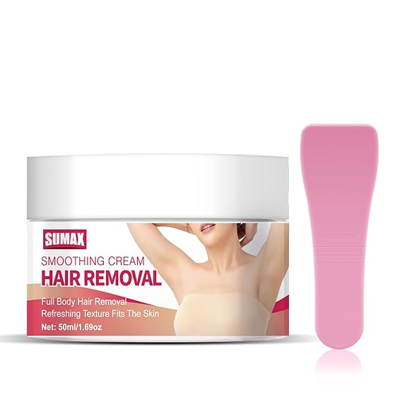 SUMAX 50G Travel Size Underarm Hair Removal Cream for Women and Men Depilatory Cream Painless Hair Removal Cream Fast and Effective Body Hair Removal Cream for Bikini, Arms, Legs Hair Removal
