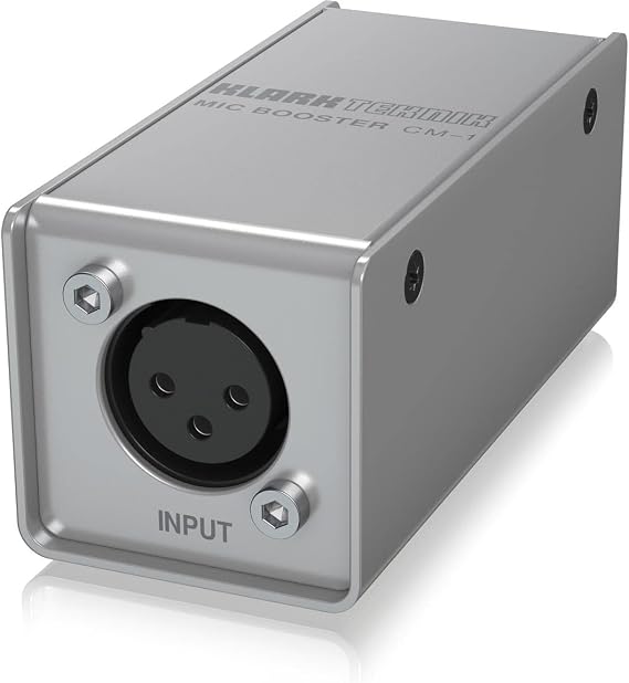 Klark Teknik MIC BOOSTER CM-1 Dynamic Microphone Booster with Preamp for Clear Sound and Reliable Performance