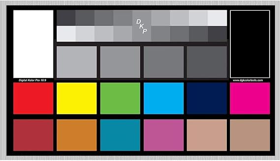 Digital Kolor Pro 16:9 Large Color Calibration and Video Chip Chart, 2-Pack