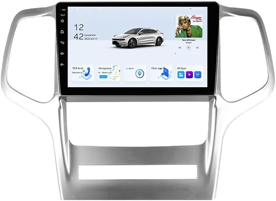 9 İnç Android Multimedya CarPlay Android Auto Navigasyon Kameralı 8GB RAM 64GB - Jeep Grand Cherokee 2011-2012 ile uyumlu
