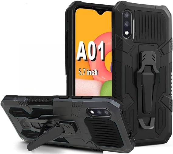 Compatible with Samsung Galaxy A01 Phone Case Black 5.7"