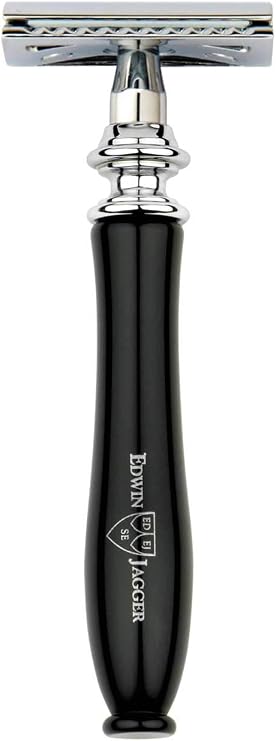 Edwin Jagger Chatsworth Ebony Color Double Edge (DE) Safety Razor