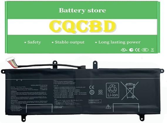 C41N1901 Replacement Battery for Asus ZenBook Duo UX481 UX481FA UX481FL UX481FLY UX481F X481FL UX481FL-BM002T UX481FA-BM020R UX481FL-BP1505T (15.4V 70Wh)