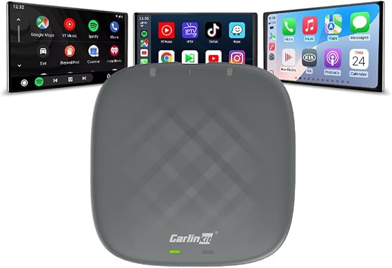 CarlinKit Wireless CarPlay & Android Auto AI Box Android 13.0 for Factory OEM Car Models - 3-in-1 CarPlay AI Box Built-in 4G Net, 8-Core 4+64G