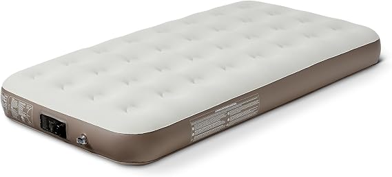 Amazon Basics Twin Inflatable Air Mattress with Built-in Electric Pump, Quick Inflation, Supports 300 lbs, Includes Carry Bag
