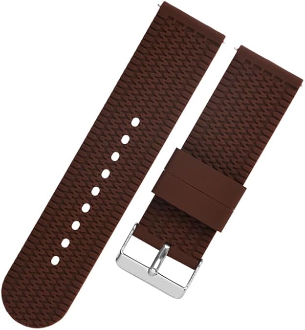 COCO Silicone Watch Band Quick Release 22mm, Replacement Strap Compatible BT2-X, BT2-Z and BT2 Smartwatches, for Men and Women, Black/White/Dark Navy Blue/Chocolate Brown