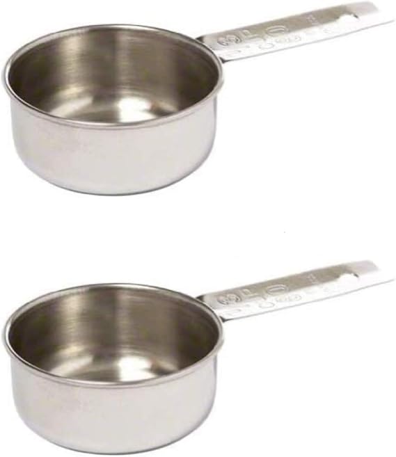 Tablecraft (724B) 1/3 Cup Stainless Steel Measuring Cup (2-Pack)
