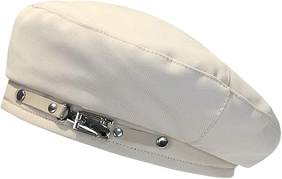 Beret Hats for Women French Beret PU Leather Beret Artist Beret Cap