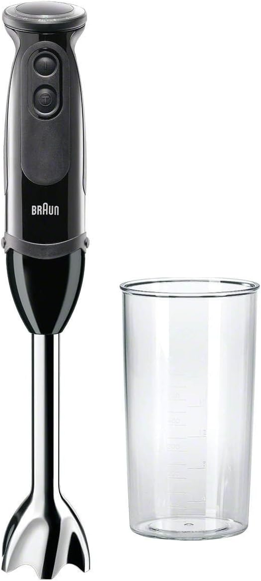 Braun MQ5000 Vario Hand Blender Stick 21-Speed Handheld Immersion Blender with Turbo Boost, Stainless Steel Blades, SplashControl, EasyClick System, 400W, Hand Blenders for Smoothies