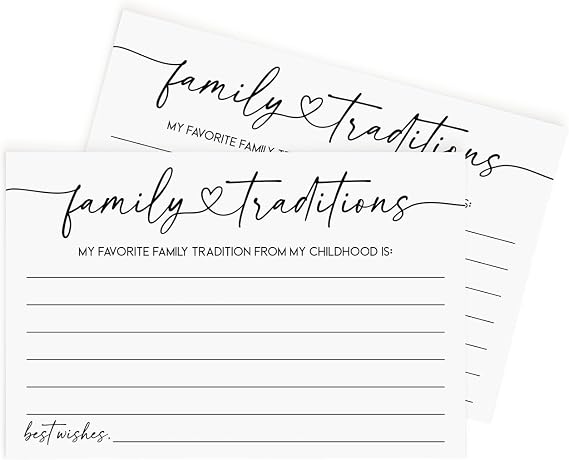 All Ewired Up 50 Family Traditions Baby Shower Games - Minimalist - Unisex Girl or Boy Babies, Advice, Wishes for Baby Fun Gender Neutral Party (50-Cards)