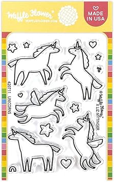 Waffle Flower Unicorns Stamp Set