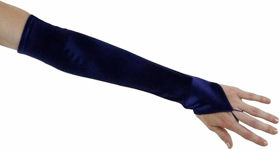 Greatlookz Soft Serenade Elbow Length Fingerless Gloves, Navy Blue