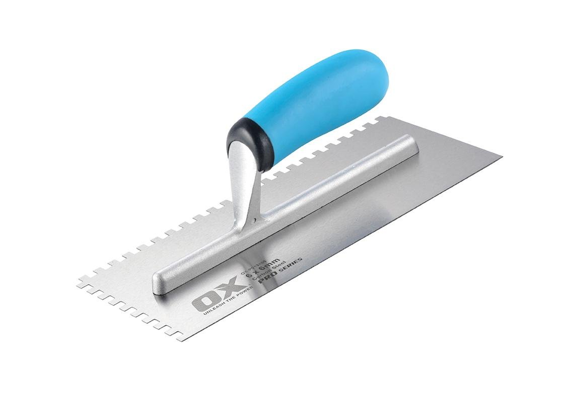 OX Tools 11 x 4-34 Carbon Steel Notch Trowel
