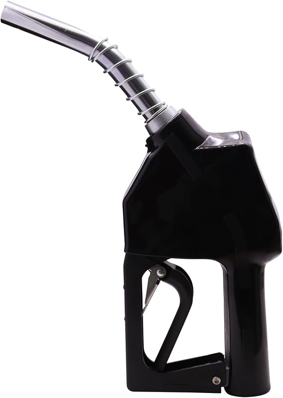 PANCYCW-11A Black 3/4" NPT Automatic Fuel Nozzle Auto Shut Off Nozzle Gas Pump Nozzle Max Flow Rate 16 GPM With 3-Notch Hold Open Clip13/16"Spout Used for Gasoline Oil, Kerosene Biodiesel
