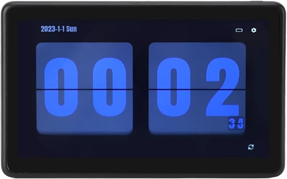 POCREATION LCD Digital Flip Clock with Weather Forecast & Timer Function, Mechanical Desk Clock for Home Office Decor, for Home Use