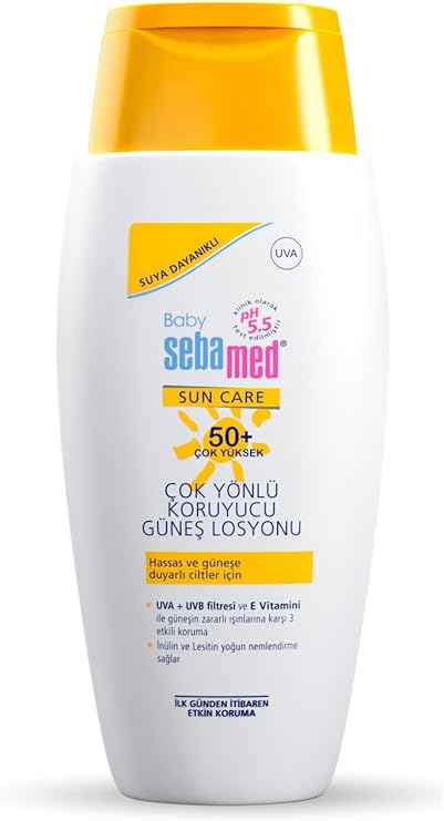 Sebamed Baby SPF 50+ UVA - UVB Filtresi ve E Vitamini Etkili Çok Yönlü Koruyucu Çocuk Güneş Losyonu 150 ml