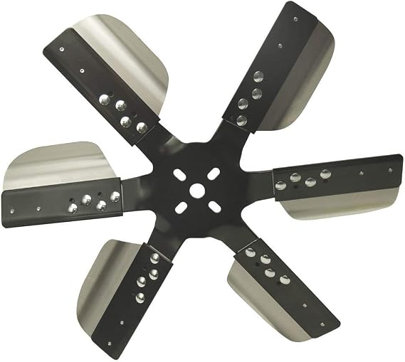 Derale 17617 Heavy Duty Fan Blade Series 1000 17" Stainless Steel Flex Fan Reverse Rotation , Black