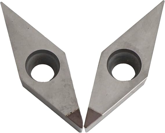 Turning Insert Vcmt1604 Pcd/Cbn for Cnc Lathe, High Thermal Conductivity, Long Life, 2pcs Silver(VCMT160404 CBN)